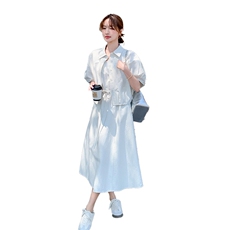 现货夏季泡泡袖衬衫连衣裙套装2C052-T02-P135-K189，女装套装/套裙，2C052