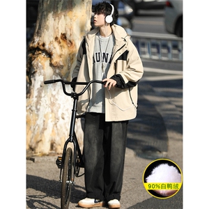 冬上新三合一冲锋衣潮加绒保暖羽绒服外套男女 8300-P210控价299图片