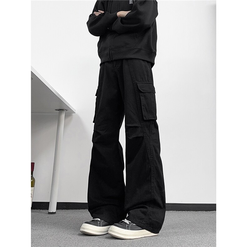 B221美式ins高街暗黑拼接休闲工装洗褪牛仔裤LK25603-特P50控88，男装牛仔裤，电商B221