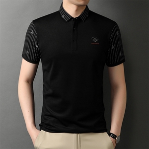 2023夏季新款中年男士polo爸爸男装翻领体恤衫休闲T恤图片