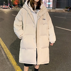 新款假两件拼接中长款情侣装棉衣加厚连帽棉服A071-Y296-P135，男装棉衣，电商A071