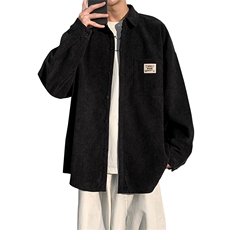 衬衫男2025春季新款港风宽松灯芯绒长袖衬衣CS025-P38，男装衬衫，星座214-3