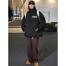 冬上新学生加棉加厚棉服潮中性风休闲立领棉衣外套男女8802-P60，男装棉衣，电商A441-1