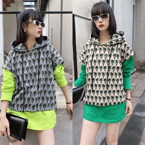 爱美欧 现货 撞色两件套卫衣,女装卫衣/绒衫,爱美欧