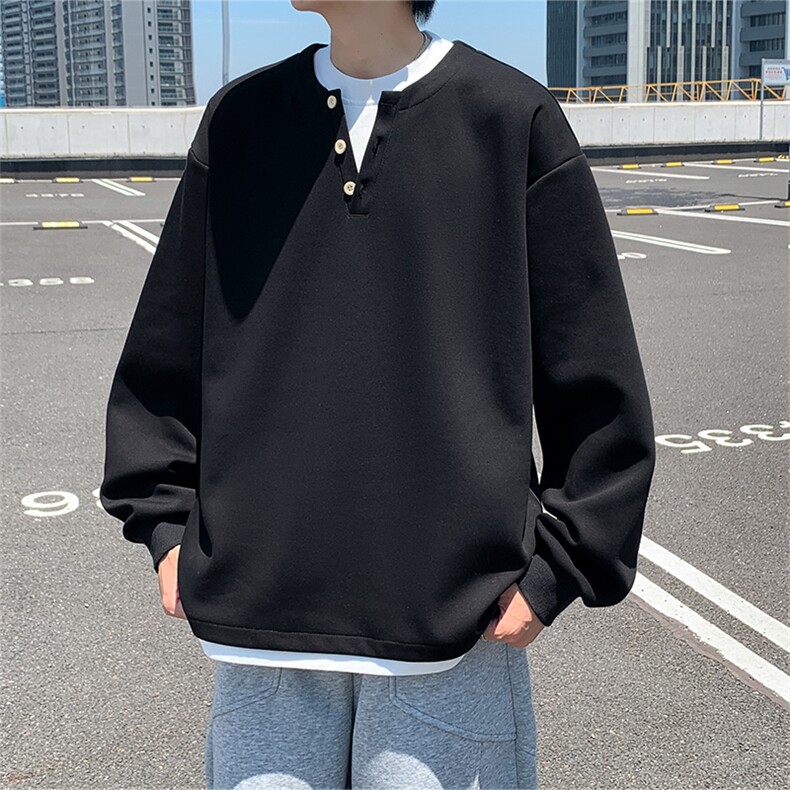 潮流假两件卫衣潮牌宽松休闲上衣A161-WY5503-P40,男装卫衣,电商A161