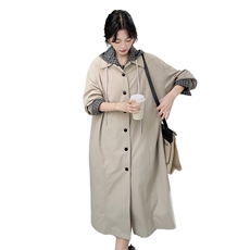 210-3282-P190-K288高级感通勤中长款风衣秋装新款2025年秋季，女装风衣，韩蜜菓