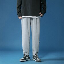 秋装 港风宽松小脚运动卫裤中性潮流华夫格休闲哈伦长裤 K150/P45图片