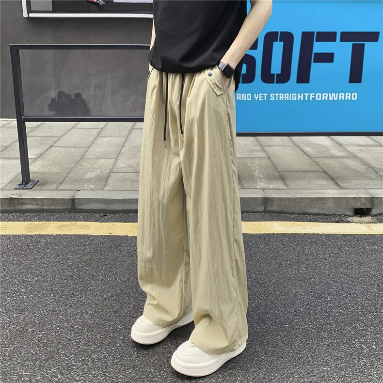 ！2025夏季新款男士直筒宽松休闲裤冰丝长裤310A-4-KZ93-P35,男装休闲裤,星座310A-4