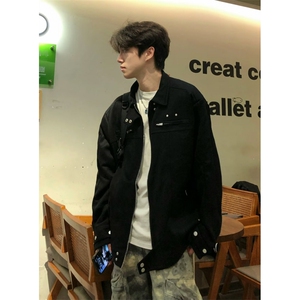 春秋季美式vibe工装外套男宽松痞帅设计感上衣潮牌情侣飞行员夹克图片