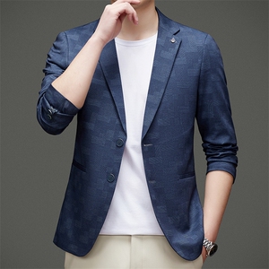 DJ8863钱塘2020-3新款时尚休闲简约百搭中年男士西服外套P147图片