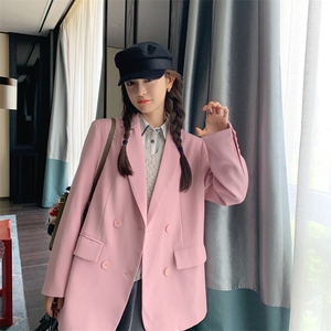木耳边西装外套女2023春秋新款宽松洋气休闲学院风设计感小众西服图片