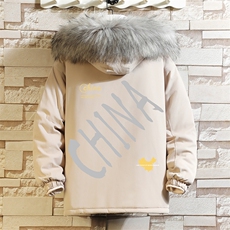 MM48208-P130冬季大毛领衣男士大码加厚袄男服砖墙，男装棉衣，电商A040A
