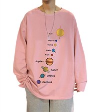 CX21-P25大码长袖t恤男春季新款打底衫男港风圆领卫衣男图片