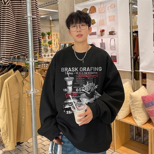 华夫格！华夫格上衣男圆领华夫格卫衣男大码长袖t恤男HY235-特P23图片