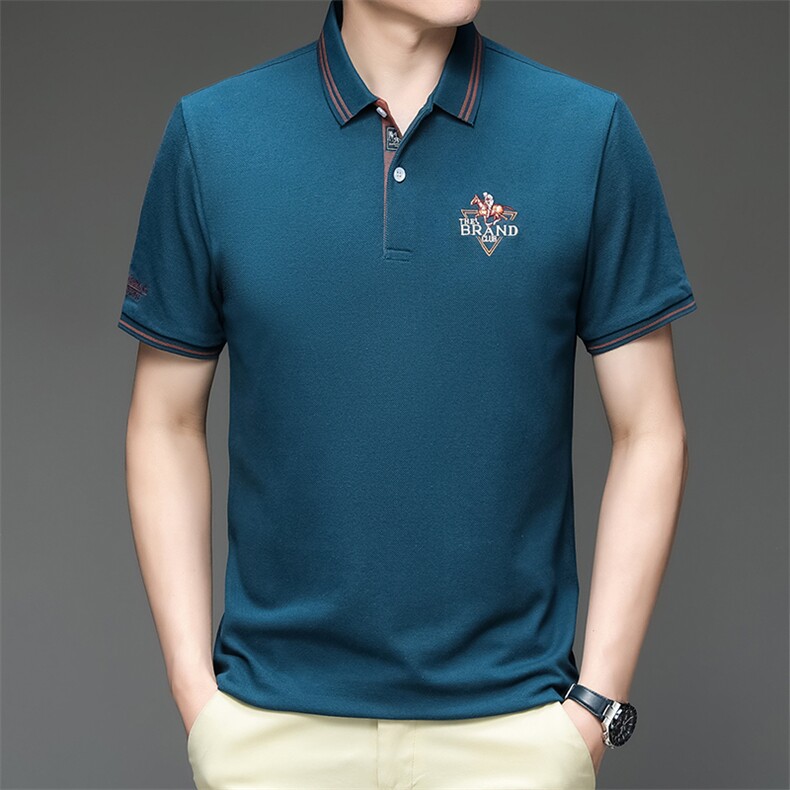 夏季保罗丅恤衬衫领汗衫衣服Polo衫男士短袖T恤纯棉翻领半袖体恤,男装T恤,电商B212（原钱塘6029）