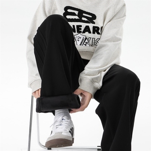 8XL-M加绒卫裤加肥加大码侧边褶皱裤子运动长裤KZ1901/P50加绒60图片