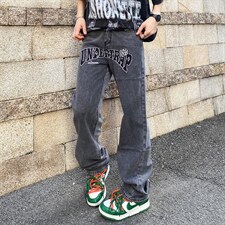 牛仔裤男夏季潮大码休闲裤子高街设计刺绣B13P50，男装牛仔裤，星座1116-2