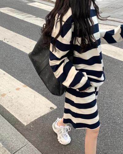 条纹短裤套装，女装职业装，one to one for you