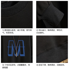 S6260-P28秋季圆领卫衣男大码韩版宽松长袖外套砖墙，男装卫衣，电商A040A