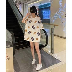 2025年新款韩版夏季宽松百搭慵懒风上衣设计感小众印花短袖T恤女，男装T恤，星座506A