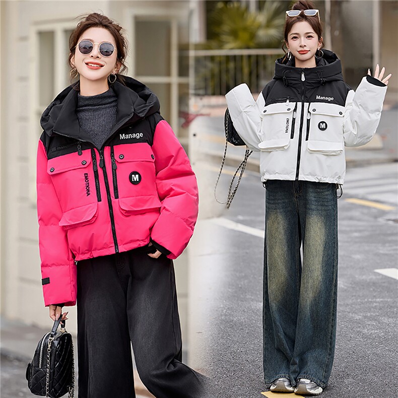 时尚靓丽屋外白鸭绒羽绒服,女装羽绒服,衣佳和