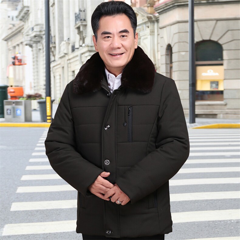 8803/P130中老年棉衣男爸爸冬装保暖棉袄加绒加厚老年棉服外套,男装棉衣,星座1216（原钱塘722）