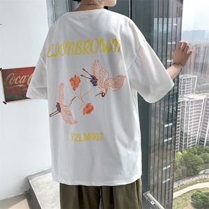 1图案已注册港风日系休闲情侣大码M-5XL风短袖T恤7096P28控45图片