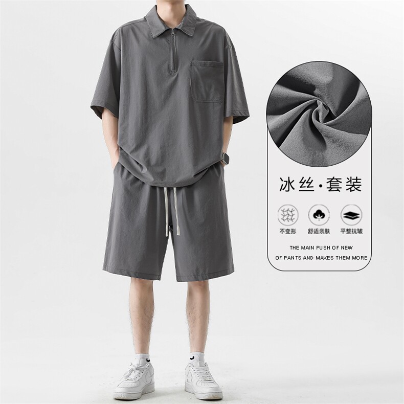 清爽速干休闲套装亲肤坠感柔顺舒适夏季运动潮流 TZ20-特批65图片