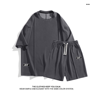 时尚休闲运动套装舒适透气T恤短袖男女款一套外穿  TZ51-特批70图片