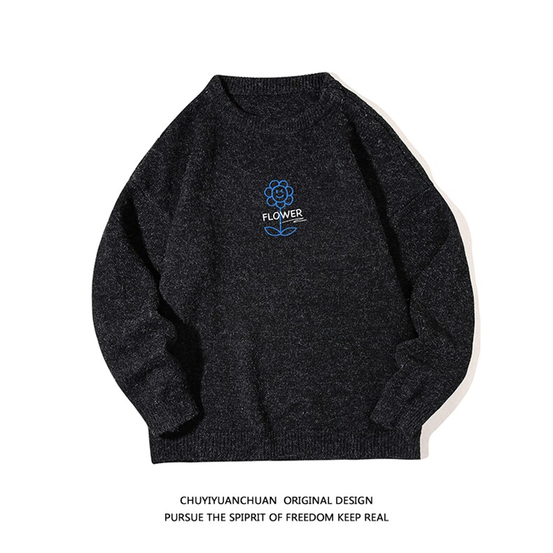 加厚加绒毛衣男大码毛线衣男针织衫M19274-P45加绒款-P65白底,男装针织衫/毛衣,电商A040A