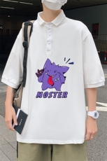 PL57087-P35翻领短袖polo衫男大码胖子半袖t恤男有领保罗衫模特，男装Polo衫，电商A040