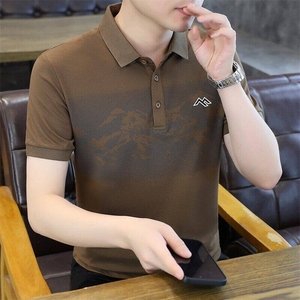 25057-P40夏季时尚休闲渐变短袖T恤男POLO衫图片