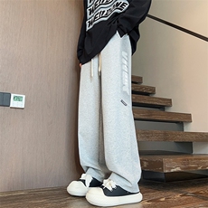 休闲裤男款卫裤潮牌宽松直筒裤子男时尚帅气青少年长裤K509-P40，男装休闲裤，星座308B-2