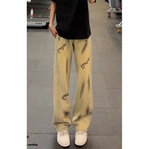 [008] 新款小众设计感扎染喷墨牛仔裤ins高街长裤A079-R963-P43图片
