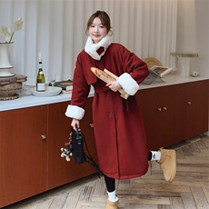 【现货】新品新年战袍红色派克服加绒外套2C037212P225K298，女装棉衣/棉服，2C037