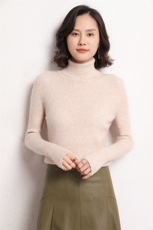 时尚潮流2024年秋季新款保暖时尚女士35%绒高翻领羊绒衫，女装羊绒衫，艾米娇羊绒