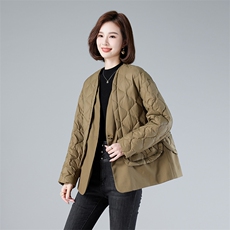 现货2023冬季新款小众设计假两件拼接羽绒服宽松宽松百搭，女装羽绒服，深水步
