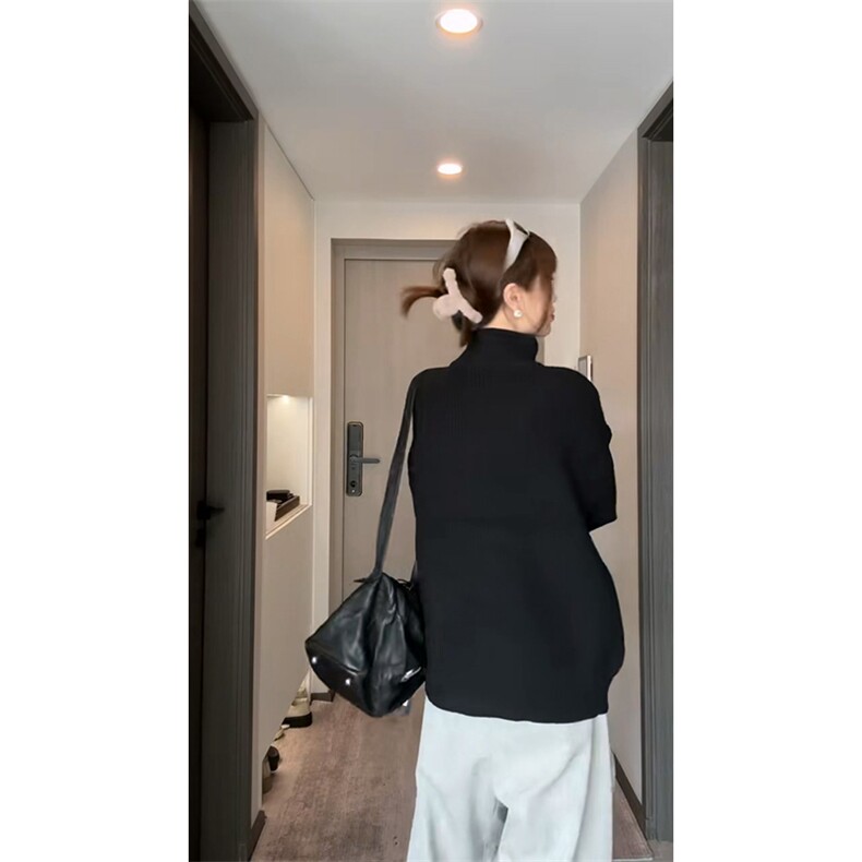 重磅秋冬北极绒双拉链毛衣开衫美式复古休闲慵懒风宽松针织衫外套,男装针织衫/毛衣,电商A486