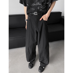 8XL-M大码休闲裤男高街ins休闲长裤弯刀裤美式vibe微喇裤K972TP45图片