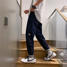 日系宽松微锥形牛仔裤男士百搭水洗N1018P40，男装牛仔裤，星座1116-2