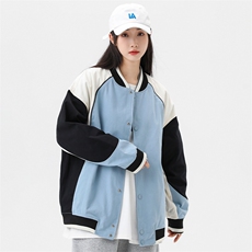 秋季宽松潮流休闲拼色棒球服情侣外套夹克EY3671-P75，男装夹克，电商B306