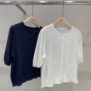 夏季新品 亚麻料针织开衫图片