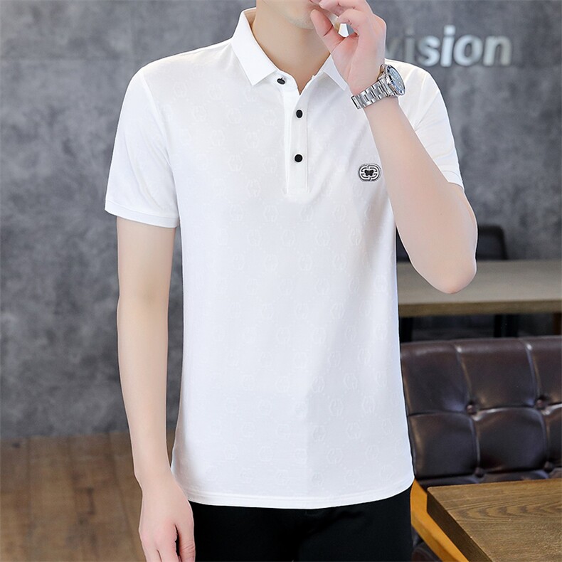 保罗男士短袖T恤翻领半袖薄款2023夏季新款中年商务休闲polo衫男，男装Polo衫，电商B212（原钱塘6029）