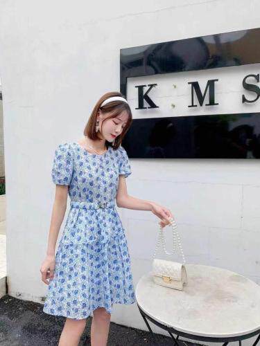 2021年夏季新品韩版印花连衣裙，女装连衣裙，圣伊敏