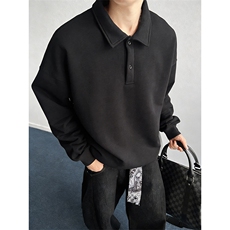 抖音得物高品质二开26春装美式高街结构设计POLO翻领卫衣外套W77，男装Polo衫，电商A486