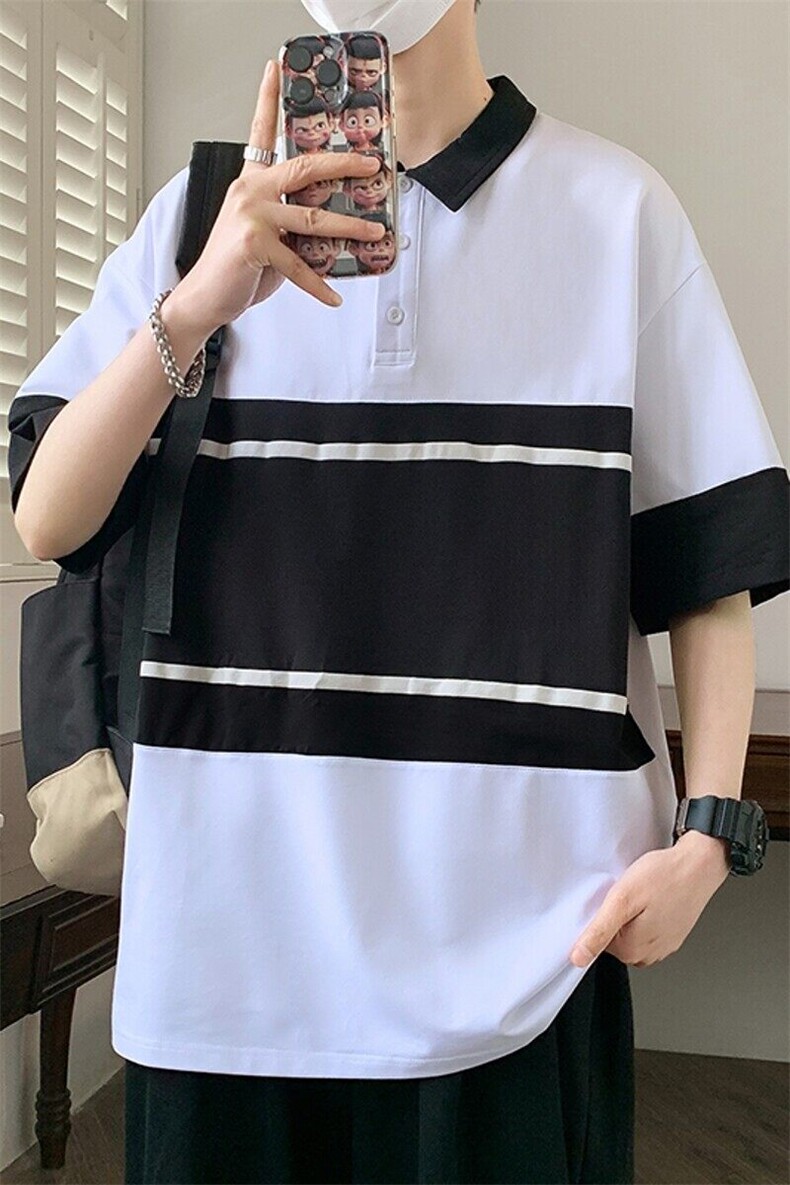 25075-特P43港风翻领短袖polo衫夏季时尚休闲T恤男打底衫,男装T恤,电商D310B