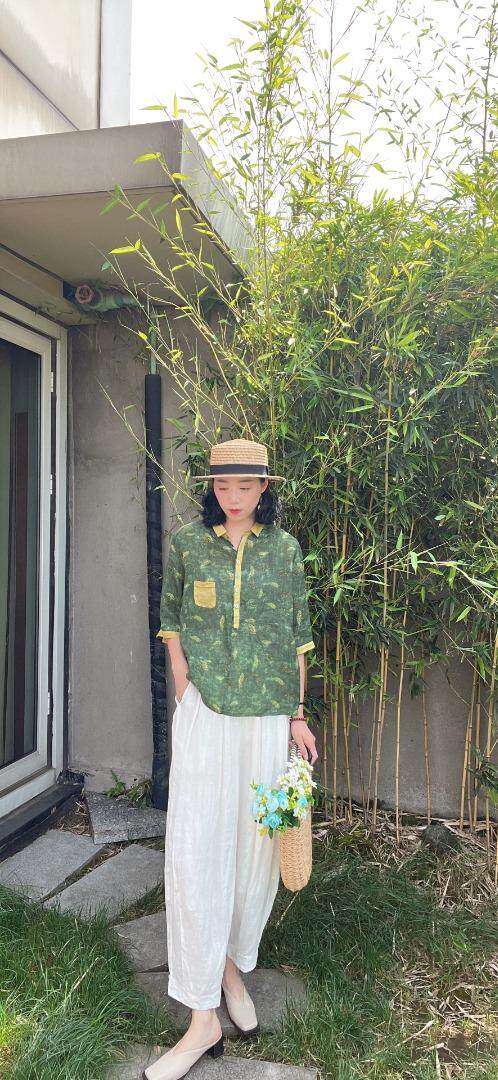 纯苎连衣裙小衫裤子裙子衬衣 时尚风 风淑女风休闲风，女装连衣裙，川哲