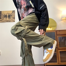 美式工装裤男秋冬季高街小众设计感潮加厚长裤K391P47，男装休闲裤，星座1116-2