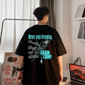 2024夏季港风短袖T恤男重磅230g纯棉DT1015 P25控39图片