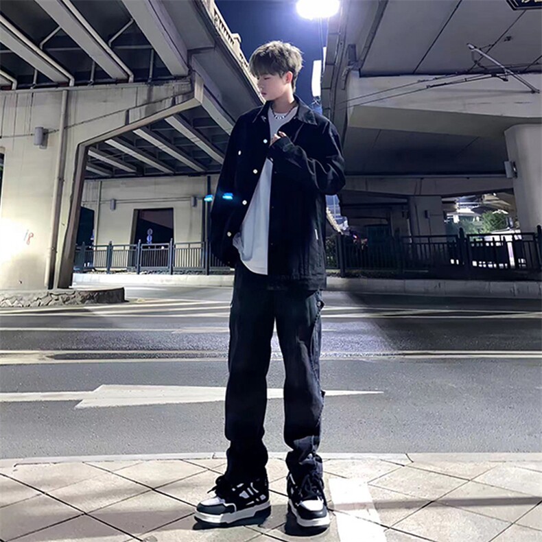 拿图不拿货cleanfit牛仔裤设计感微喇叭裤子KZA22-P63,男装牛仔裤,星座1007（原301D）